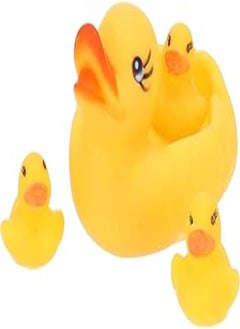 Generic 4pcs/Set Baby Bath Toys Small yellow Duck Sounding Pinching Kids Playing In the Water Toy Ducks Swimming Beach Outdoor Toys