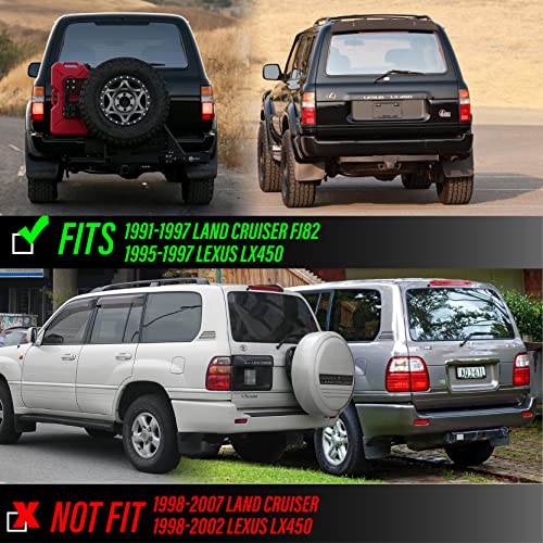 USR UNIQUE STYLE RACING USR DEPO FJ80 Tail Lights - Replacement Rear Tail Lamps Set (Left + Right) Compatible with 1991-1997 Toyota Land Cruiser 80 FJ82 and 1996-1997 Lexus LX450 - Image 2