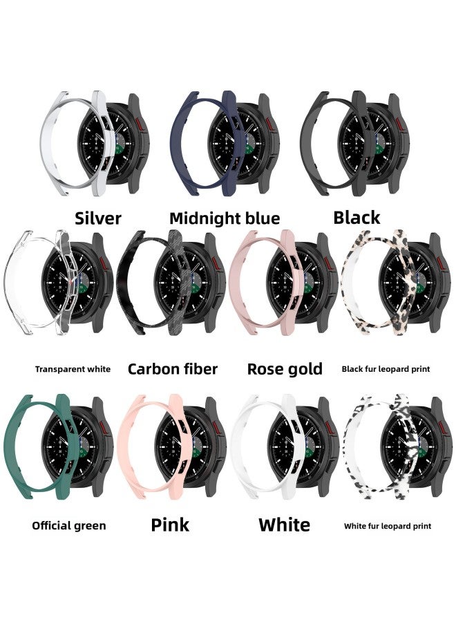 Loquat For Samsung Galaxy Watch 4 Classic Watch Case 42/46mm Hollow Half Bag Protective Case PC Case-Color:Midnight Blue (46mm)PC Half Pack  - Image 1