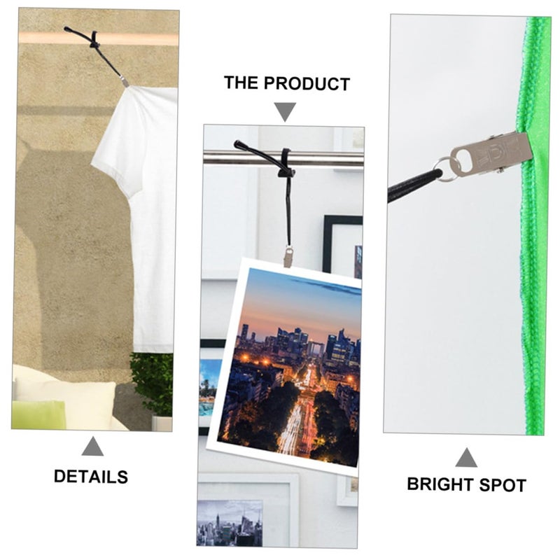 6 Adjustable Nylon Backdrop Clamps Windproof Photo Studio Background Support Elastic Tension Clips Random Color - Image 4