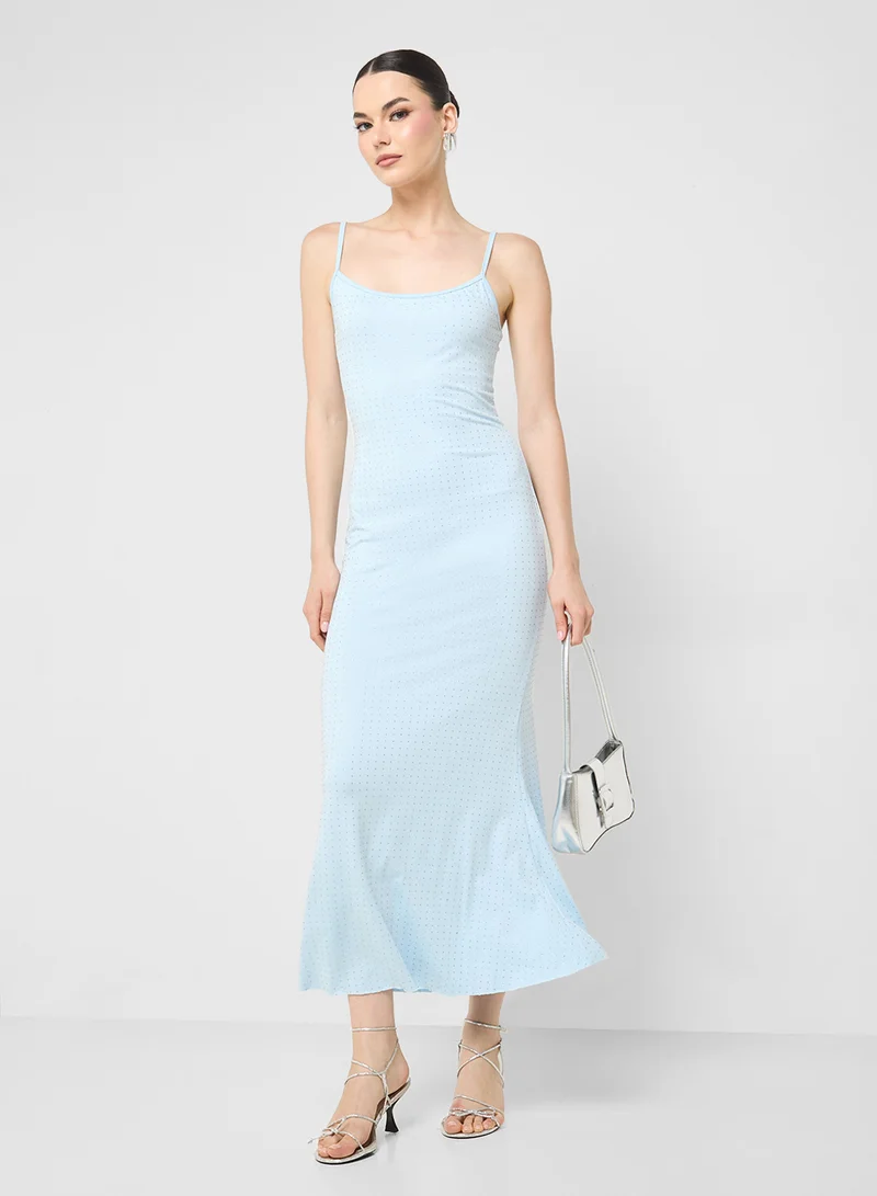 جينجر Bead Embellished Slip Dress