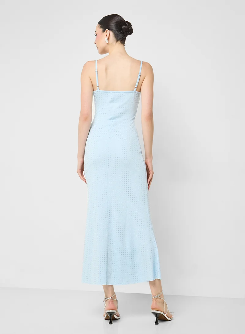 جينجر Bead Embellished Slip Dress