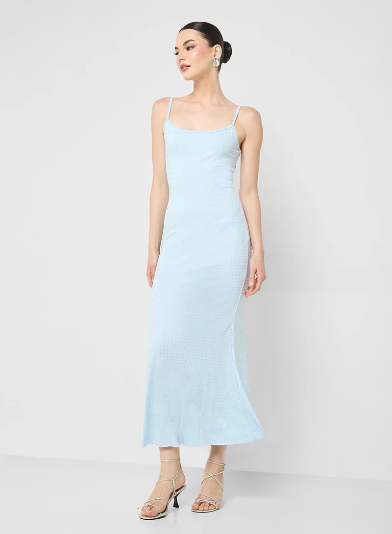 Ginger  Bead Embellished Slip Dress for Women | Best Price UAE