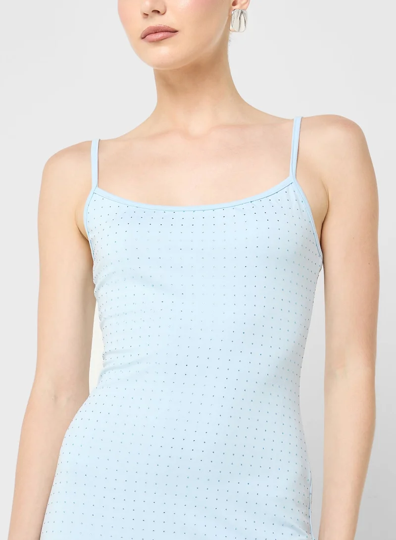 Ginger  Bead Embellished Slip Dress for Women | Best Price UAE