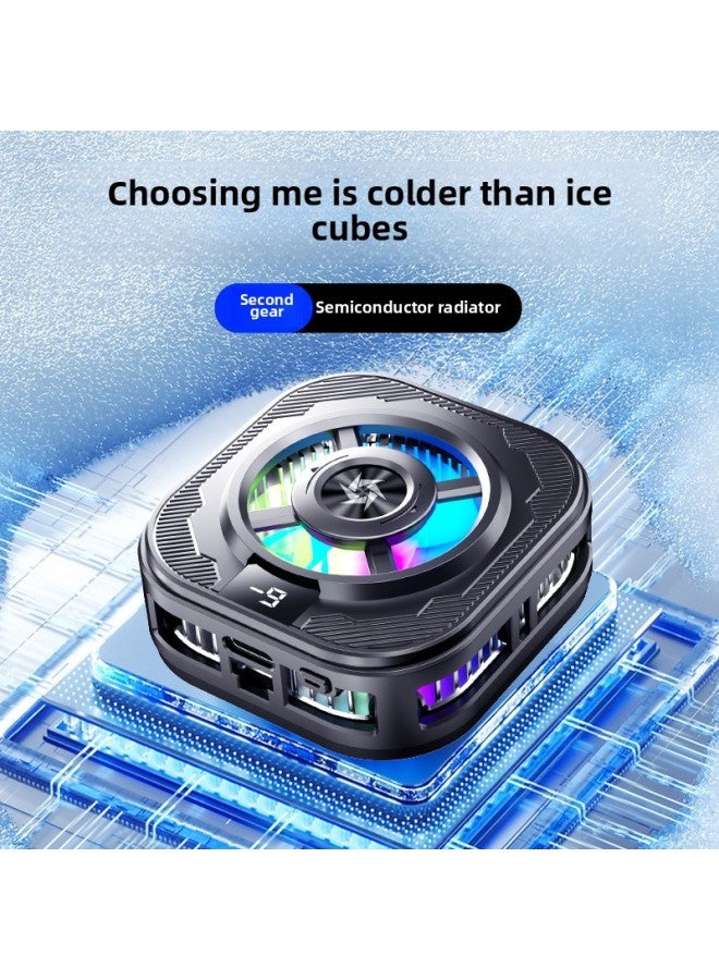 Mobile Phone Radiator Back Clip Icing Digital Display Semiconductor Rapid Cooling Magnetic Suction Back Clip Free Switching Low Noise-Color:Sl39 Digital Display Freezing Model 【with Clip】 - Image 1