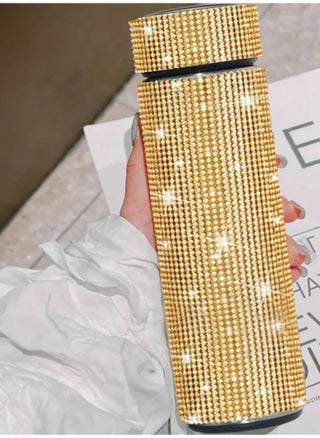 Stainless steel thermal mug with gold diamonds, bronze with digital temperature display, gives an attractive and different look at night, and distinguishes from everyone else. - pzsku/Z6FEB2164E91DF8F2AF83Z/45/_/1736073827/f1086ef3-c832-43dd-b62c-80a2bcddb9c1
