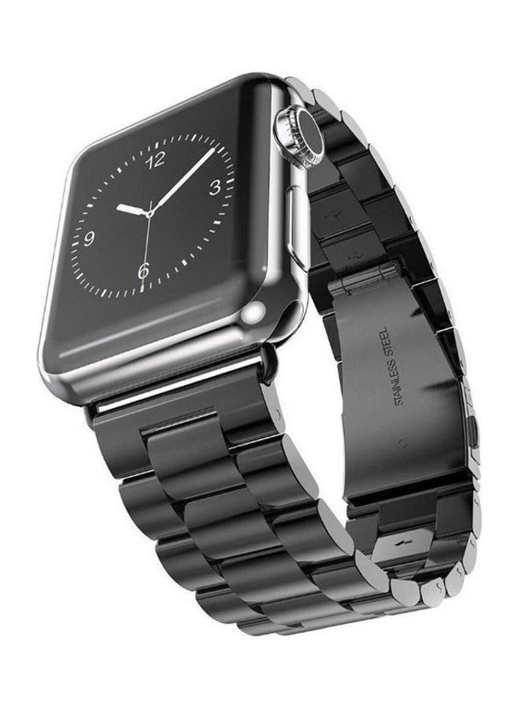 Stainless Steel Band Compatible With 44/45/49 mm For Men Stainless Steel iwatch Band Black - Image 1
