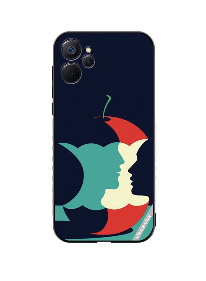 VR CREATIVE Protective Case Cover For Realme 9i 5G Eaten Apple Design Multicolour - Image 1