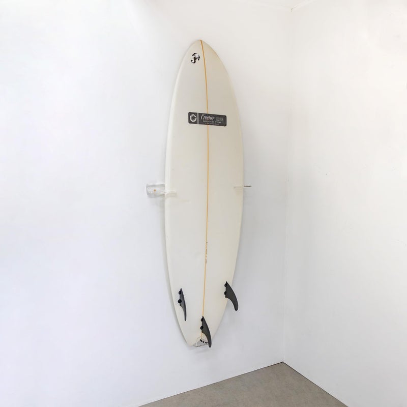 Storeyourboard Floating Surfboard Wall Mount  Clear Acrylic Surf Board Display  Indoor Surfboard Wall Decor  Vertical Surfboard Rack For Shortboards  Fish Boards  And Funboards  Holds 50 Lbs - Image 1
