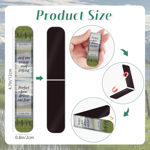 Diteryy 108 Pack Bible Magnetic Bookmarks Christian Magnet Bookmark Clips for Women Men Book Lovers Bible Page Markers for Teachers Students Reading School Office Home, Printing on 2 Side - Image 4
