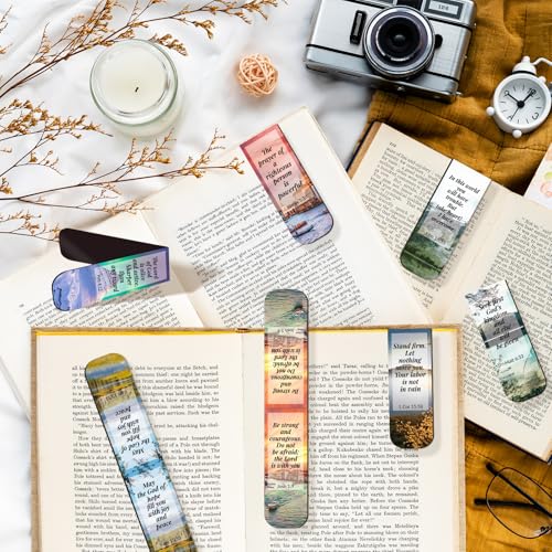 Diteryy 108 Pack Bible Magnetic Bookmarks Christian Magnet Bookmark Clips for Women Men Book Lovers Bible Page Markers for Teachers Students Reading School Office Home, Printing on 2 Side - Image 5