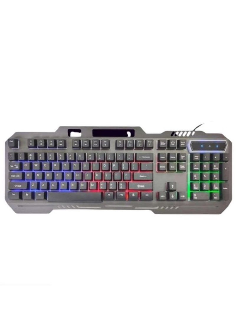 Wired Led Backlit Mechanical Gaming Keyboard RGB K108 - Image 1