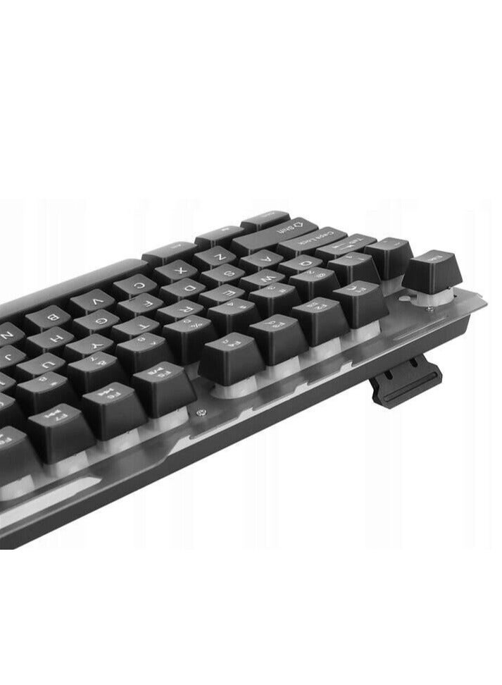 Wired Led Backlit Mechanical Gaming Keyboard RGB K108 - Image 5