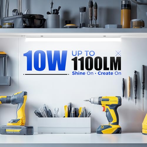 Barrina T5 LED Shop Light 2FT, 6500K (Super Bright White), Utility Shop Lights, Ceiling and Under Cabinet Light, ETL Listed, Corded Electric with Built-in ON/Off Switch, 6 Pack - Image 4