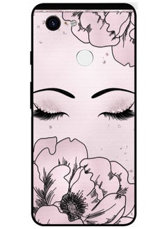 Protective Case Cover For Google Pixel 3 XL Smart Series Printed Protective Case Cover for Google Pixel 3 XL Eyelashes & Flower