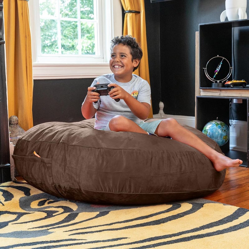 Jaxx Jaxx Cocoon 4 Foot Bean Bag Chair Chocolate  - Image 5