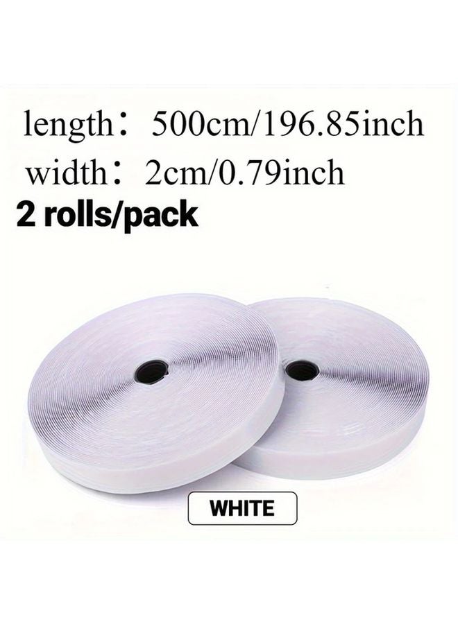 White 2 Piece Set Heavy Duty Self Stick Adhesive Sheets 2x500cm Strong Grip No Residue Removal - Image 2