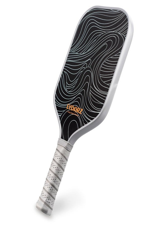 مضرب بيكلبول LYDARZ T700 مصنوع من ألياف الكربون الخام، مزود بنواة بوليمر قوية بقطر 16 مم، سطح قوي ودوار، مضرب بيكلبول خفيف الوزن مصمم لتحقيق أقصى قدر من الدوران والثبات (موجة). - Image 1