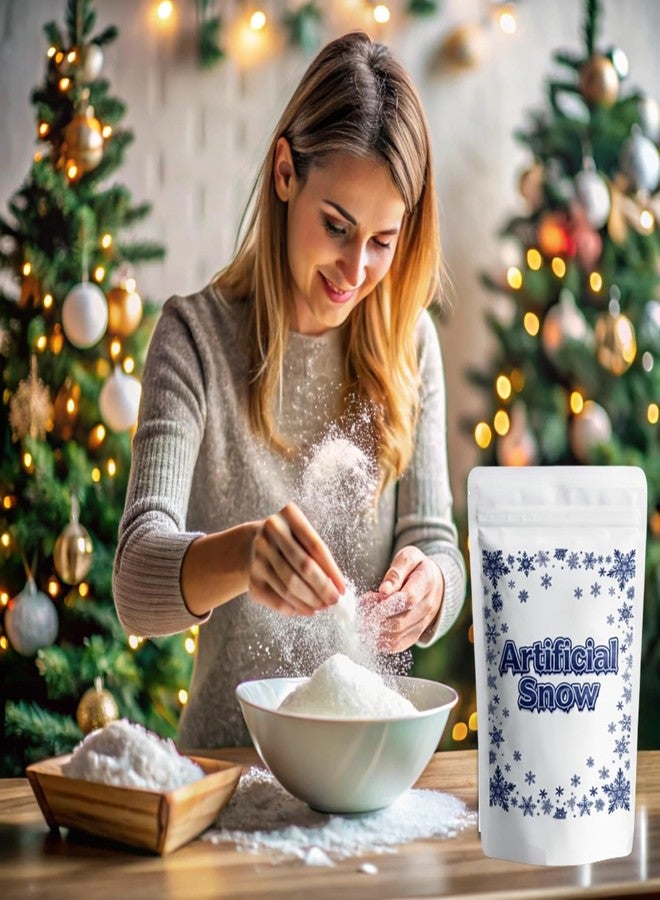 9UP® Artificial Snow Powder for Christmas Decoration - 100Gram | Instant Snow for DIY Crafts, Christmas Tree Decor, Photography Props, Party Decoration, Snowman Making & Home Décor - Image 2
