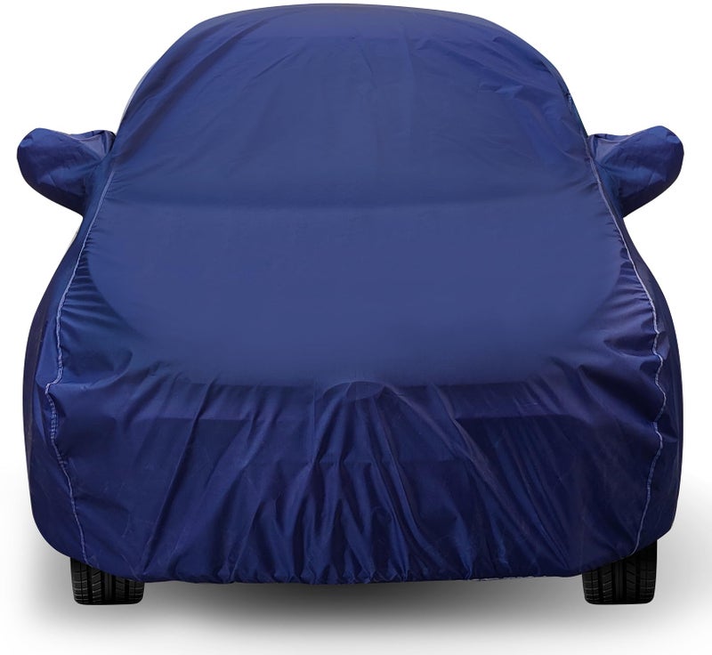 Auto Hub Car Cover Compatible with Mahindra Bolero Neo with Mirror Pocket, Weather Proof, Triple Stitched, Bolero Neo Car Cover- Plain Navy - Image 2