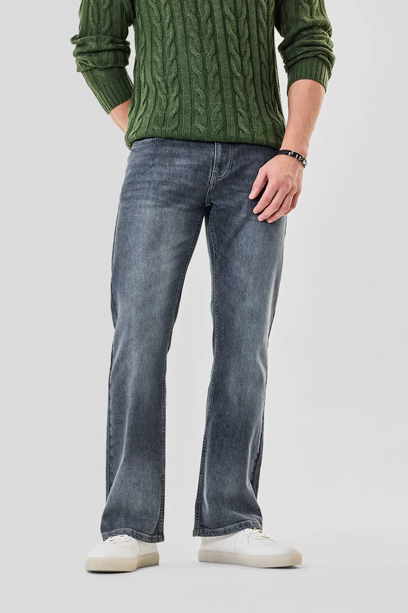 SNITCH Bootcut Washed Jeans