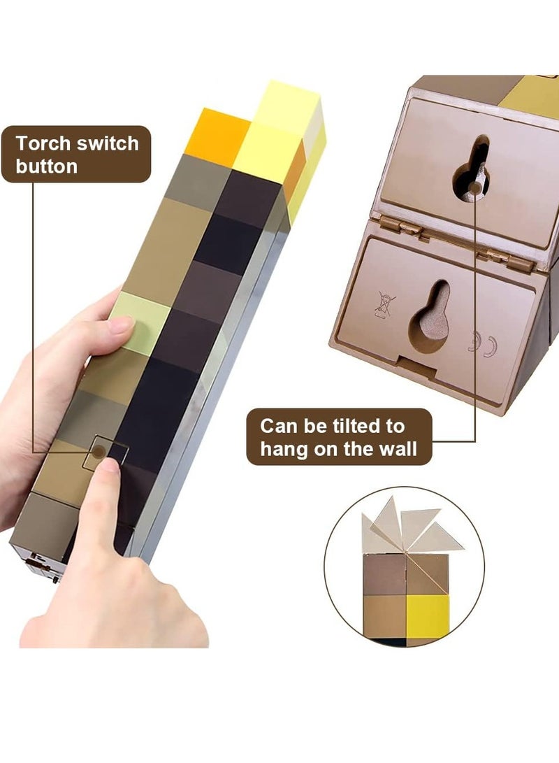 Minecraft wall lamp replica, plastic Minecraft torch lamp toy, gift, decoration. - Image 3