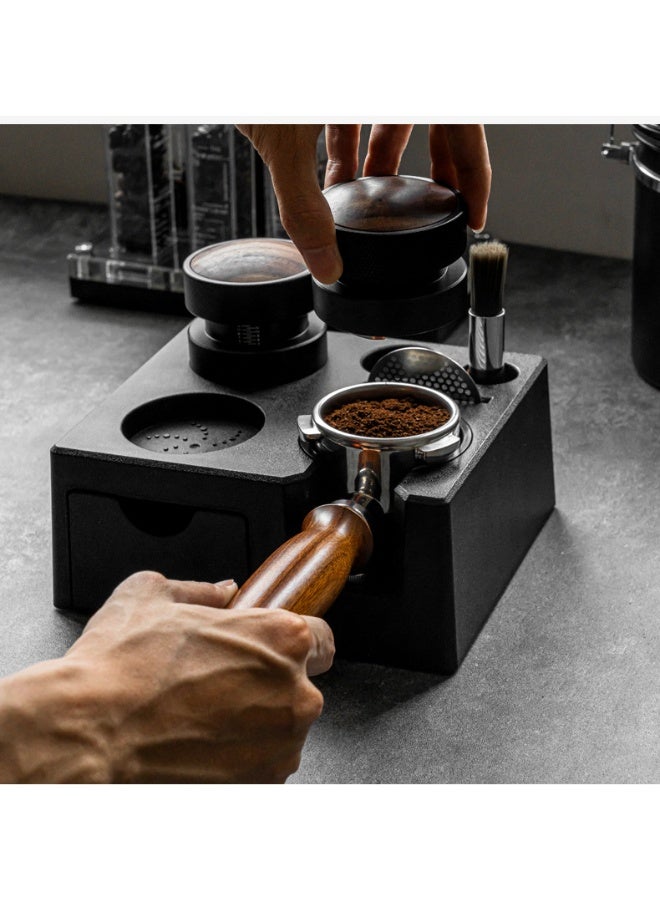 PINKSAMA Espresso Tamping Station,Coffee Portafilter Holder,Espresso Tamper Stand for 51/54/58mm Portafilters、Tamper and Distributor,Espresso Machine Accessories,Coffee Tool Organizer - Image 2