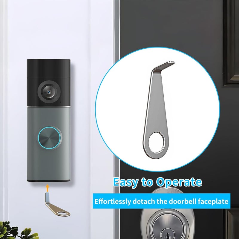 Mamerry Doorbell Backplate Replacement Only Compatible with Ring/Wired Doorbell Plus(2nd Gen) /Pro(3rd Gen), Doorbell Wall Mount Bracket Back Plate Holder Accessories(Black) - Image 4