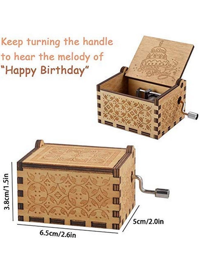 إيثيو صندوق موسيقى خشبي قابل للتجميع من eitheo، يُدار يدويًا، محفور عليه عبارة "عيد ميلاد سعيد" - متعدد الألوان (عبوة من قطعة واحدة) - Image 5