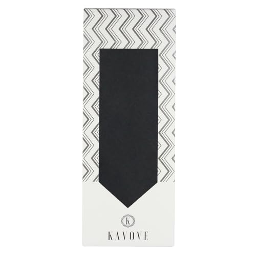 Kavove Classy Black Slim Necktie - Image 4
