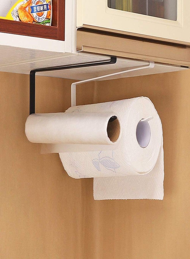 ORAPICH Usmascot Paper Towel Holder Dispenser Under Cabinet Paper Roll Holders (NO Drilling) for Kitchen Bathroom, Hanging Paper Towel Rack Hanger Over The Door, Humanized Design (Black) - Image 4