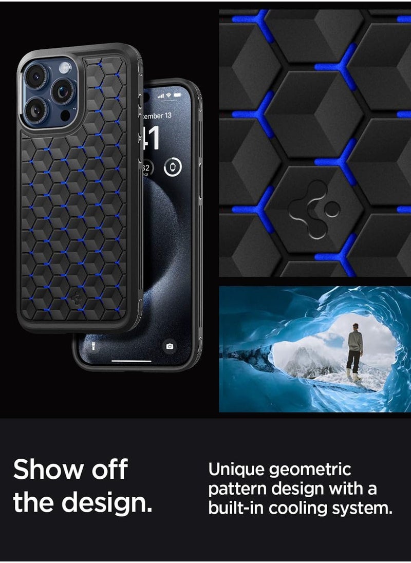 Spigen - Cryo Armor for iPhone 15 Pro Max Case Cover with ArcticFlow Tech - Cryo Blue - Image 1