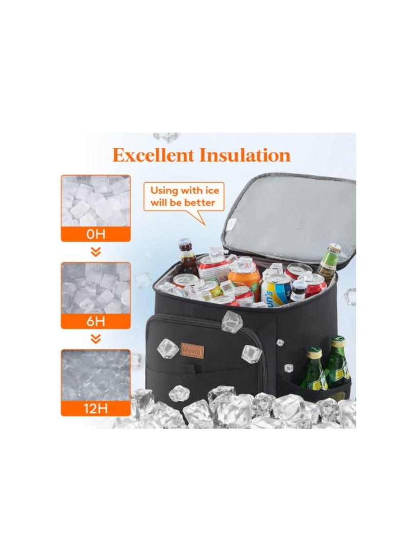 لايفويت حقيبة ظهر تبريد Lifewit سعة 26 لتر – حقيبة تبريد معزولة حراريًا – حقيبة تبريد بطابقين للنزهات، الشواء، التخييم، الرحلات، والتسوق - Image 2