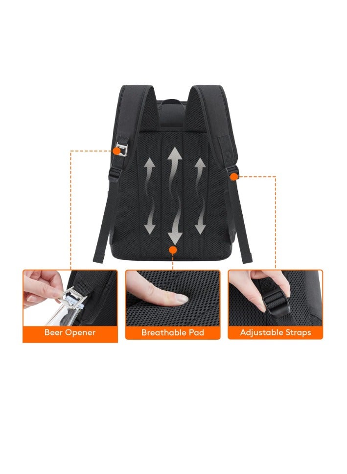 لايفويت حقيبة ظهر تبريد Lifewit سعة 26 لتر – حقيبة تبريد معزولة حراريًا – حقيبة تبريد بطابقين للنزهات، الشواء، التخييم، الرحلات، والتسوق - Image 4