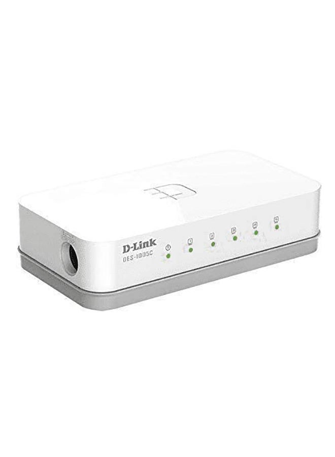D-Link DES-1005C 5-Port 10/100 Mbps Unmanaged Switch White - Image 3