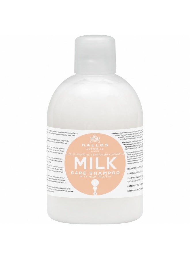 Kallos Milk Shampoo with milk Protein 1000ml– Nourishing Daily Shampoo for Soft & Smooth Hair - Image 1
