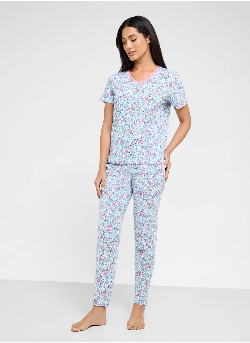 ريبلز مع نمشي Ladies Nightwear 2pcs Sets
