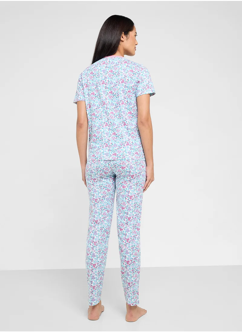 ريبلز مع نمشي Ladies Nightwear 2pcs Sets