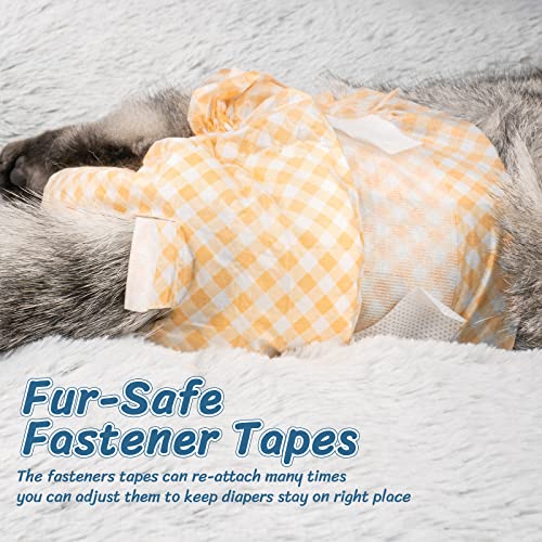 Pet Soft Disposable Cat Diapers Female Dog Diapers for Cats Dogs in Heat Period or Urine Incontinence Doggie Diapers Ultra Absorbent LeakProof Puppy Diapers 24pcs Orange S - Image 3