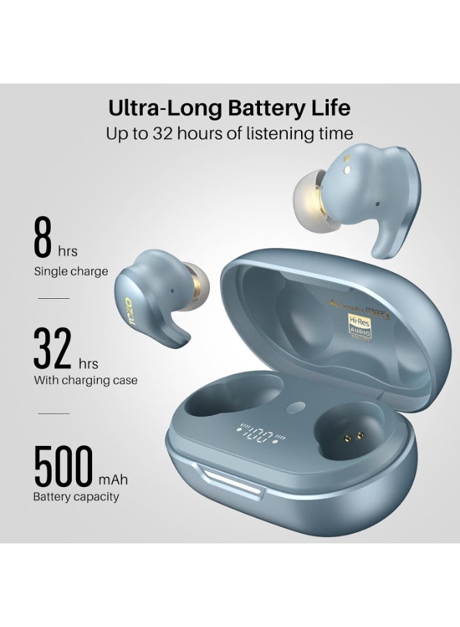 توزو سماعات TOZO Golden X1 اللاسلكية بلوتوث - عزل ضوضاء ANC 42dB، صوت نقي Hi-Res بدعم LDAC، مشغل 12 مم، بطارية 32 ساعة ومقاومة للماء IPX6 - Image 5