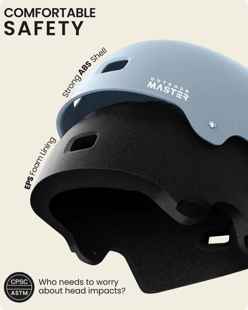 OutdoorMaster Skateboard Cycling Helmet - Two Removable Liners Ventilation Multi-Sport Scooter Roller Skate Inline Skating for Kids, Youth & Adults - Image 2