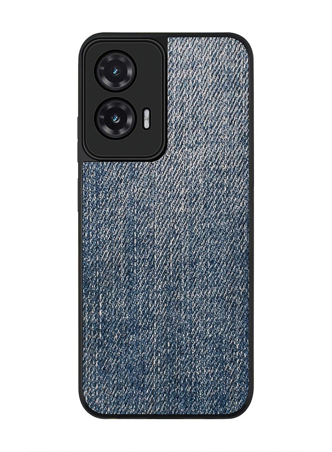 Stylizedd For Motorola Moto G35 Case,Slim fit Camera Protection, Shockproof Thin Phone cover  - Dark Denim Print