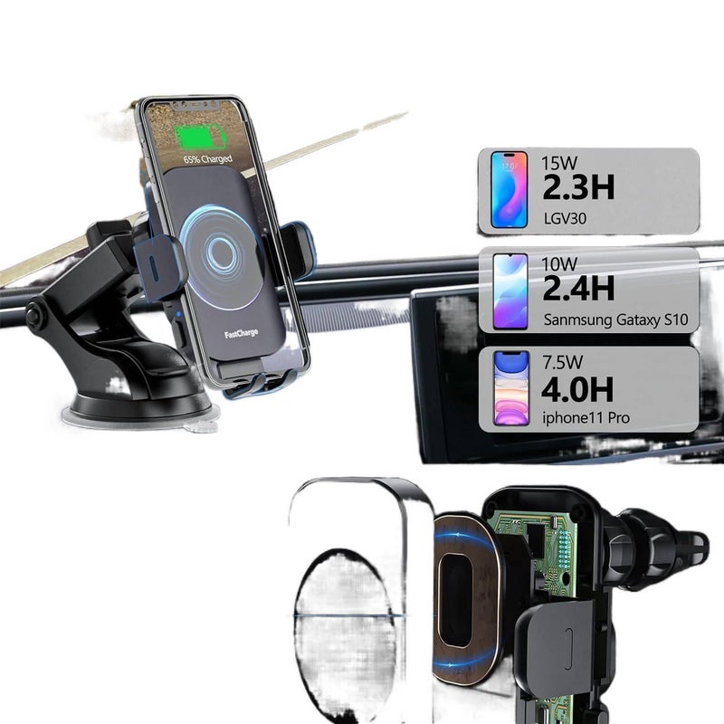 Car Phone Holder in Black with Universal Fit for Travel - Image 3