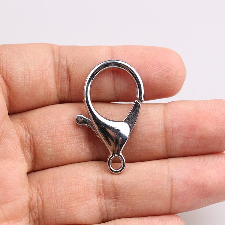 Zinc Alloy Keychain Hook Jewellery 308 White K (single lobster clasp) 