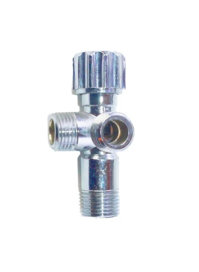 Chrome double outlet angle valve - Image 1
