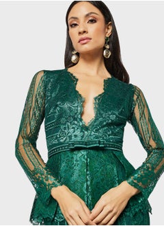 Threadz by Ajooni Peplum Lace Dress  - Image 3