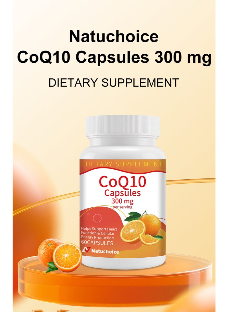 Natuchoice Daily High Potency CoQ10 300mg Capsules｜60 Vegetarian Capsules Daily｜Supports Heart Health, Cellular Energy Activation & Powerful Antioxidant - Image 2