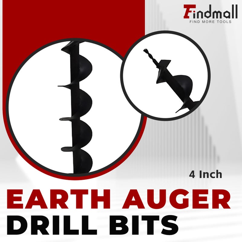 findmall بتات حفر الأرض من فاينمال 4" 6" 8" 10" 12" لحفر ثقوب السياج المدعوم بالسوائل الغازية - Image 3