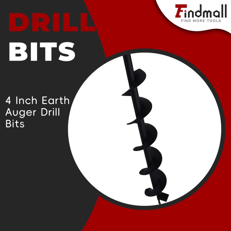 findmall بتات حفر الأرض من فاينمال 4" 6" 8" 10" 12" لحفر ثقوب السياج المدعوم بالسوائل الغازية - Image 2