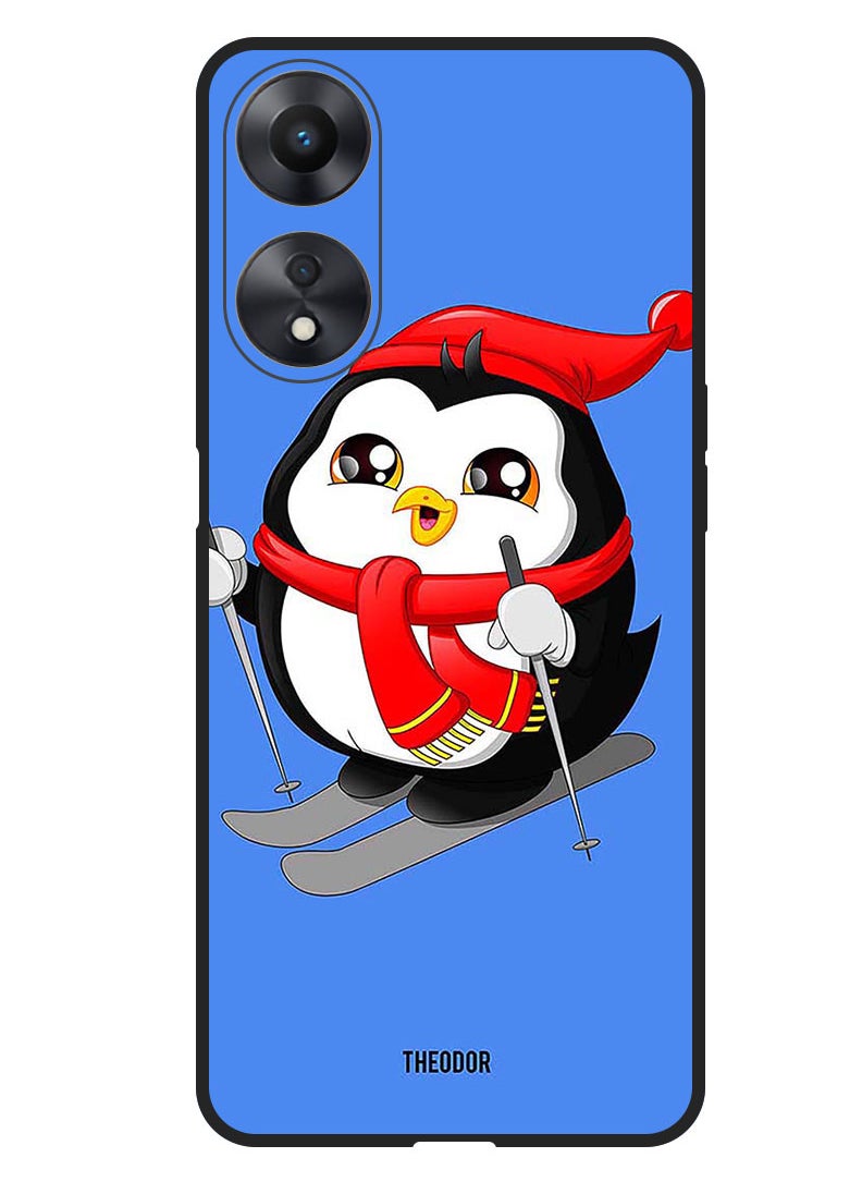Theodor - Protective Case Anti Scratch Shock Proof Bumper Cover For Oppo F23 5G Skating Penguin - Image 1